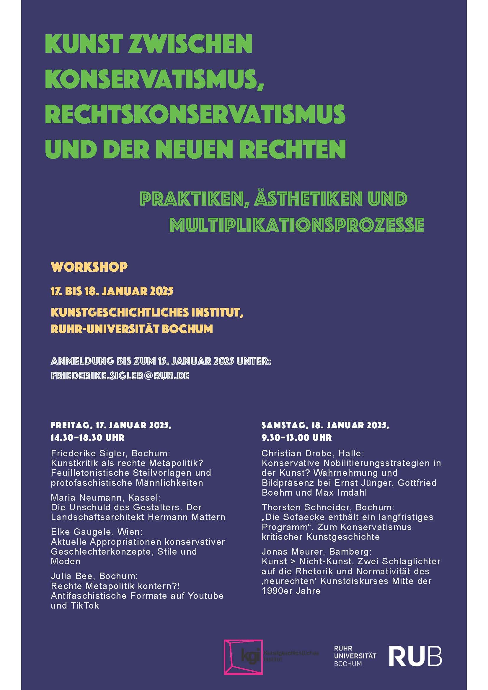 Ein Plakat der Veranstaltung
